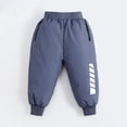 thumbnail image 3 of Kids Winter Snow Pant Puffer Down Lightweight Elastic Waist Zipper Pocket Trousers for Boys Girls Winter Warm Jogger Pants Size 4-13T, 3 of 7