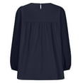 thumbnail image 5 of AXXD Plus Size Tops for Women Trendy Summer 2024 Solid Color Loose Round Neck Shirt Long Sleeved Top/shirt, 5 of 7