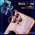 thumbnail image 4 of for iPhone 13 Pro Case Astronaut Cute Girls Women Girly Unique Purple Lavender Phone Cases with Hidden Stand Kickstand 6D Design with Camera Lens Protector Cover for iPhone 13Pro 6.1'', 4 of 11