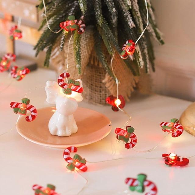20 Led Christmas Fairy String Light 2M Cartoon Christmas Battery Operated String Lights For Bedroom Santa Claus String Lights For Curtain