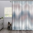thumbnail image 2 of Bluish Grey Blue Ombre Shower Curtain Abstract Pink Gradient Striped Bathtub Curtain Aesthetic Art Polyester Fabric Bathroom Decor Curtain Sets 72"x 72", 2 of 6