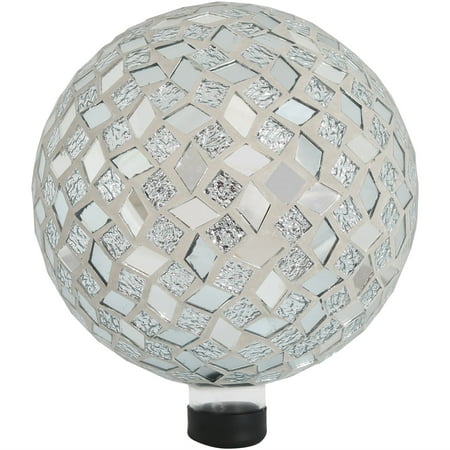 Sunnydaze Mirrored Diamond 10 Glass Outdoor Gazing Globe