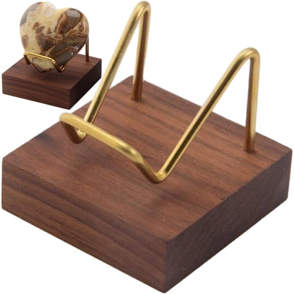 Minerals Fossils Display Stand with Wooden Base Rock Display Holder Versatile Crystal Display for Crystal Mineral Display