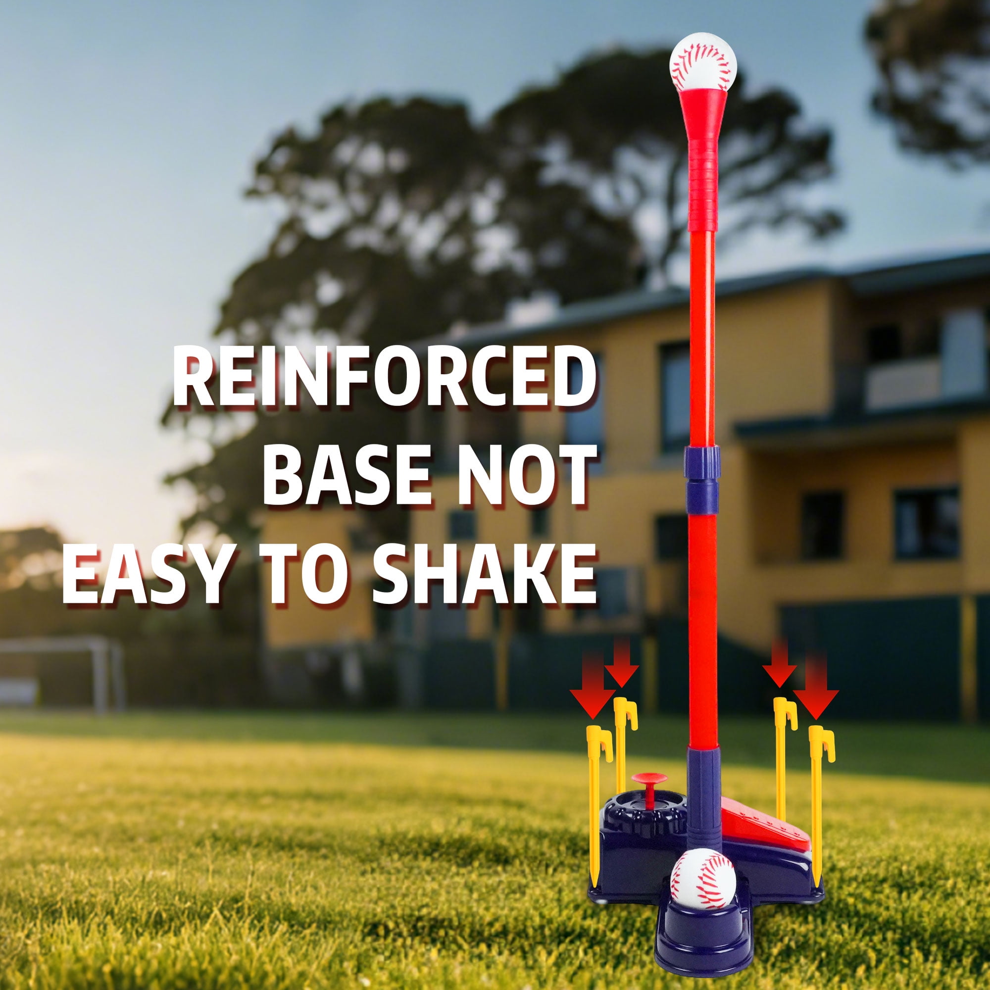JUGAAD LIFE 3-in-1 T Ball Set for Kids, Adjustable Height Baseball Set with 6 Balls, Tee Ball Set for Age 3 to 6 Years Old, Indoor/Outdoor Backyard Sport Gifts for Boys & Girls