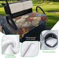 thumbnail image 5 of Golf Cart Seat Covers for 2 Seater,Brown Gray Plaid Microfiber Cart Seat Towel Blanket,Country Abstract Gradient Chic Check Absorbent Breathable Non Slip Bench Seats Protector for Golf Course 51"x31", 5 of 9