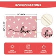 thumbnail image 5 of mubwai Pink Love Hearts Placemats Set of 4, 12x18 Inch Seasonal Table Mats for Party Kitchen Dining Decoration, 5 of 7