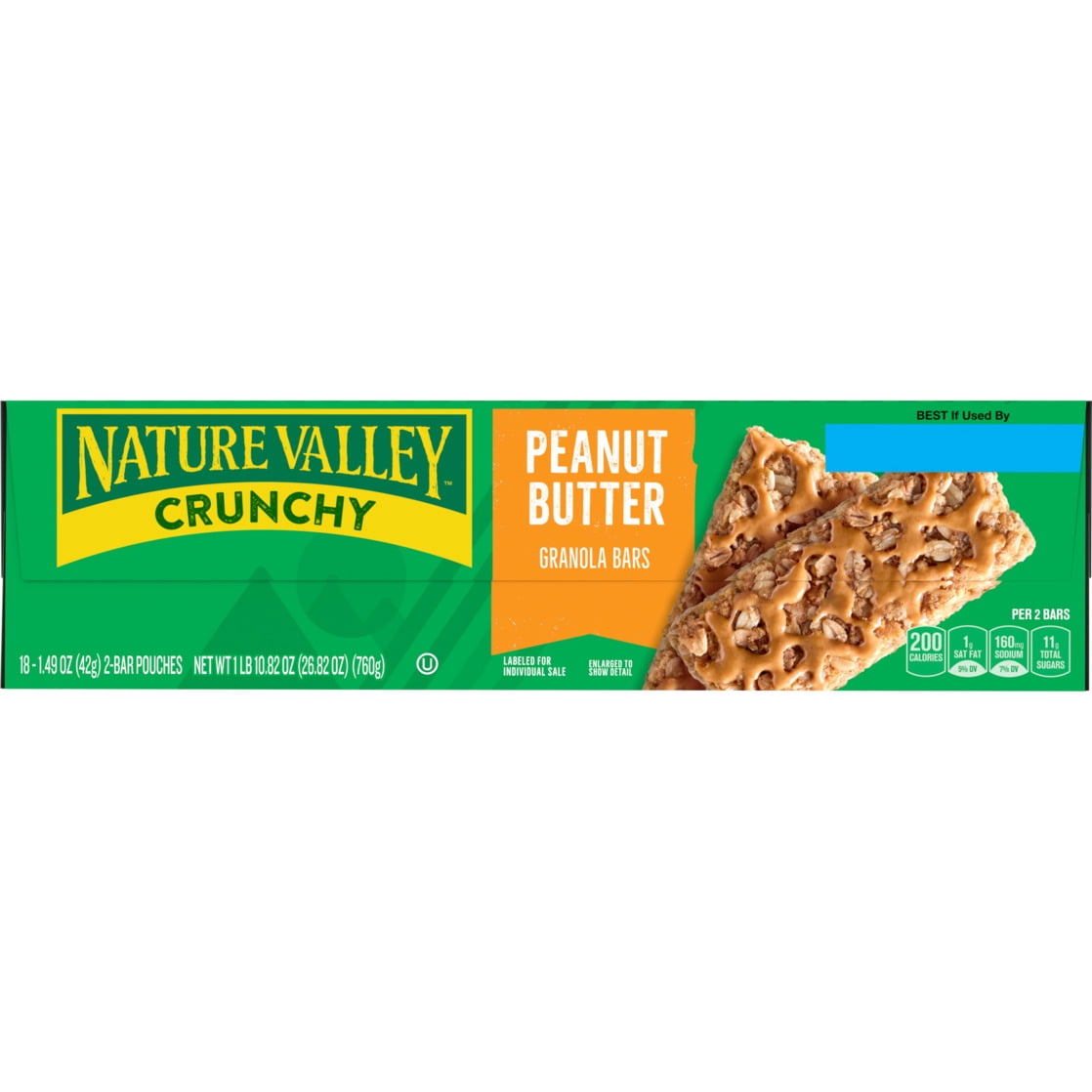 Nature Valley Crunchy Granola Bars, Peanut Butter, 1.49 oz, 18 ct, 36 bars