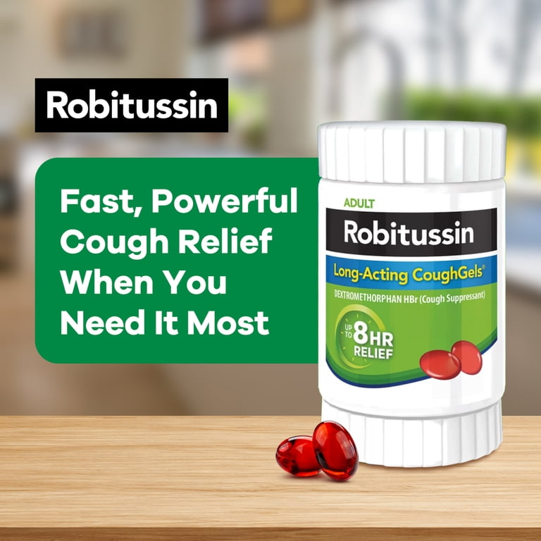Robitussin 8 Hour Liqui-Gels Cough, Adult Formula - 20 Count Liqui