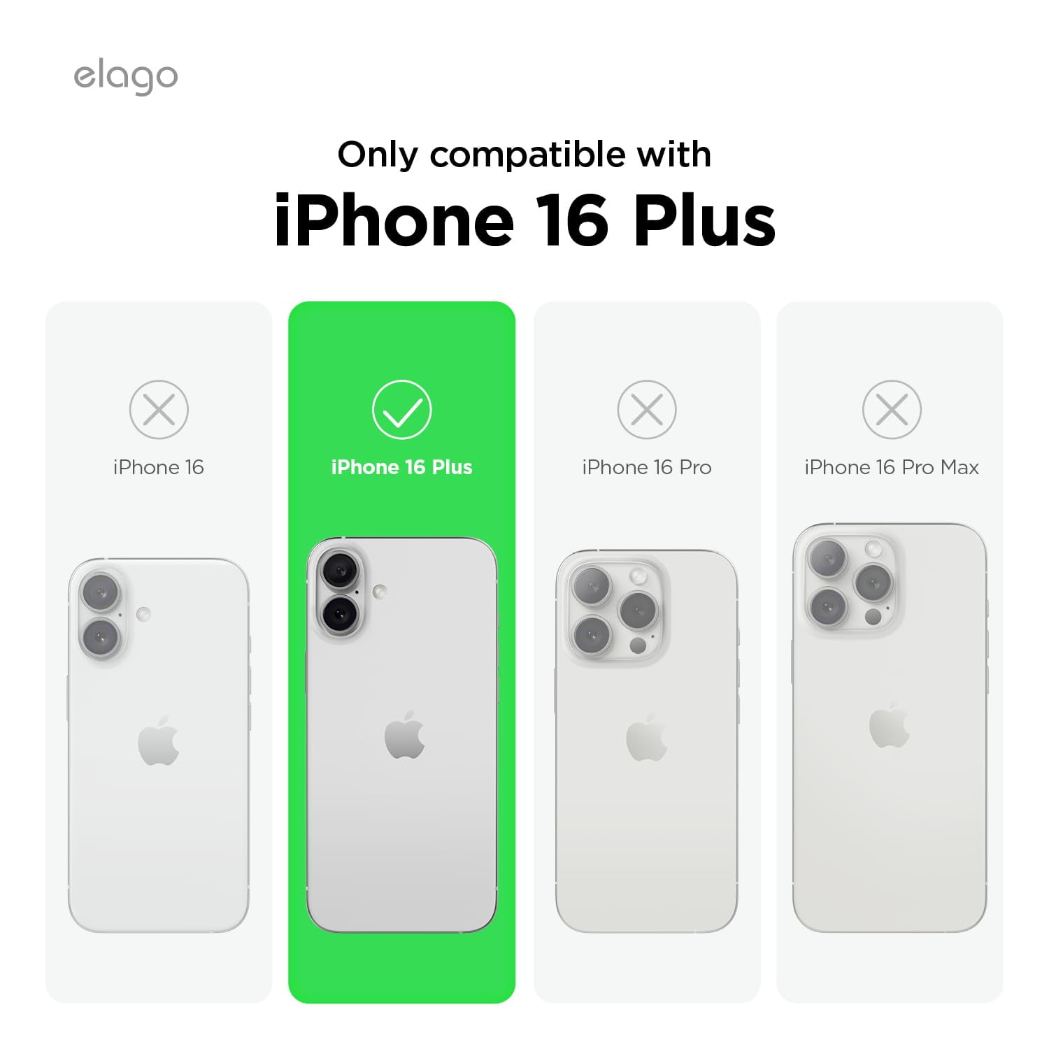 elago Magnetic Silicone Case Compatible with iPhone 16 Plus Case 6.7 Inch Compatible with All MagSafe Accessories - Built-in Magnets, Soft Grip Silicone, Shockproof [Black]