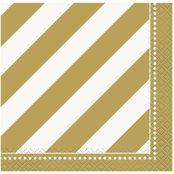 Golden Birthday Beverage Napkins, 16ct