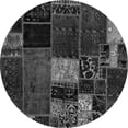 thumbnail image 1 of Ahgly Company Indoor Round Patchwork Gray Transitional Area Rugs, 4' Round, 1 of 4