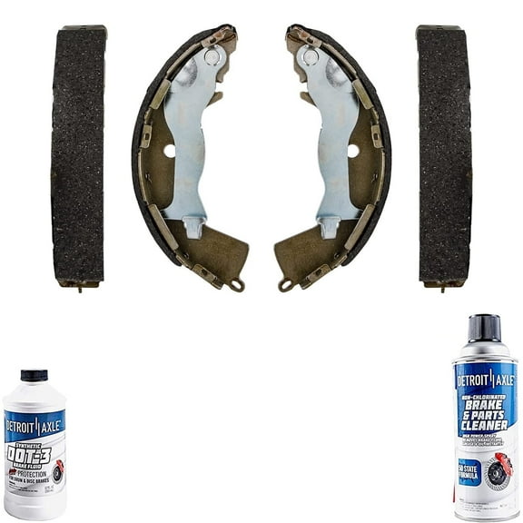 Detroit Axle - Rear Brake Shoes for 2006-2011 Hyundai Accent Kia Rio Rio5, Semi-metallic Brake Shoes 2006 2007 2008 2009 2010 2011 Replacement