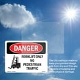 thumbnail image 5 of Forklift Only No Pedestrian Traffic OSHA Danger Vinyl Decal Label 24 Inch x 18 Inch - 5 Pack, 5 of 6