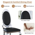 thumbnail image 6 of Luxury Dining Chairs Set of 2, Oval Back PU Upholstered Chairs with Stainless Steel Cabriole Legs, Dining Chairs for Kitchen, Living Room, Office, 6 of 6