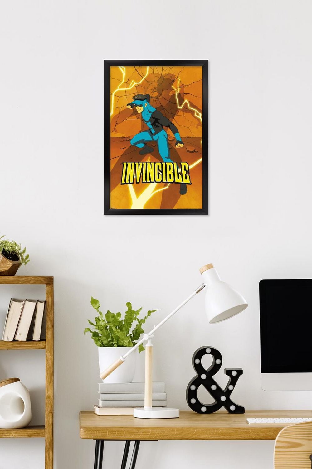 Invincible: Season 3 - Blue Suit Teaser One Sheet Wall Poster, 14.725" x 22.375" Framed