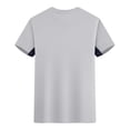 thumbnail image 4 of pstuiky camisetas para hombre, Blusa deportiva informal de color liso con cuello redondo y manga corta elástica para hombre camisas casuales para hombre s, 4 of 6