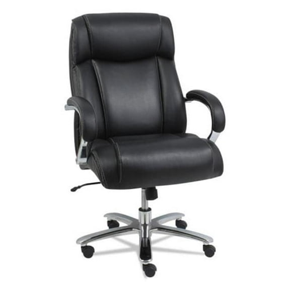 ALE Maxxis Series Big & Tall Leather Chair, Black & Chrome