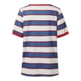 thumbnail image 7 of DHFJKG Womens Tops Striped Color Block Short Sleeve T Shirts Crewneck Casual Loose Fit Basic Tee Shirt Summer Stylish Tops, 7 of 7