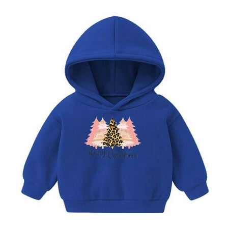 

Dezsed Toddler Sweatshirt Clearance Christmas Toddler Baby Boy s Girl s Hoodie Children s Casual Print Sweatshirt For The Baby Gift Blue C 5-6 Years