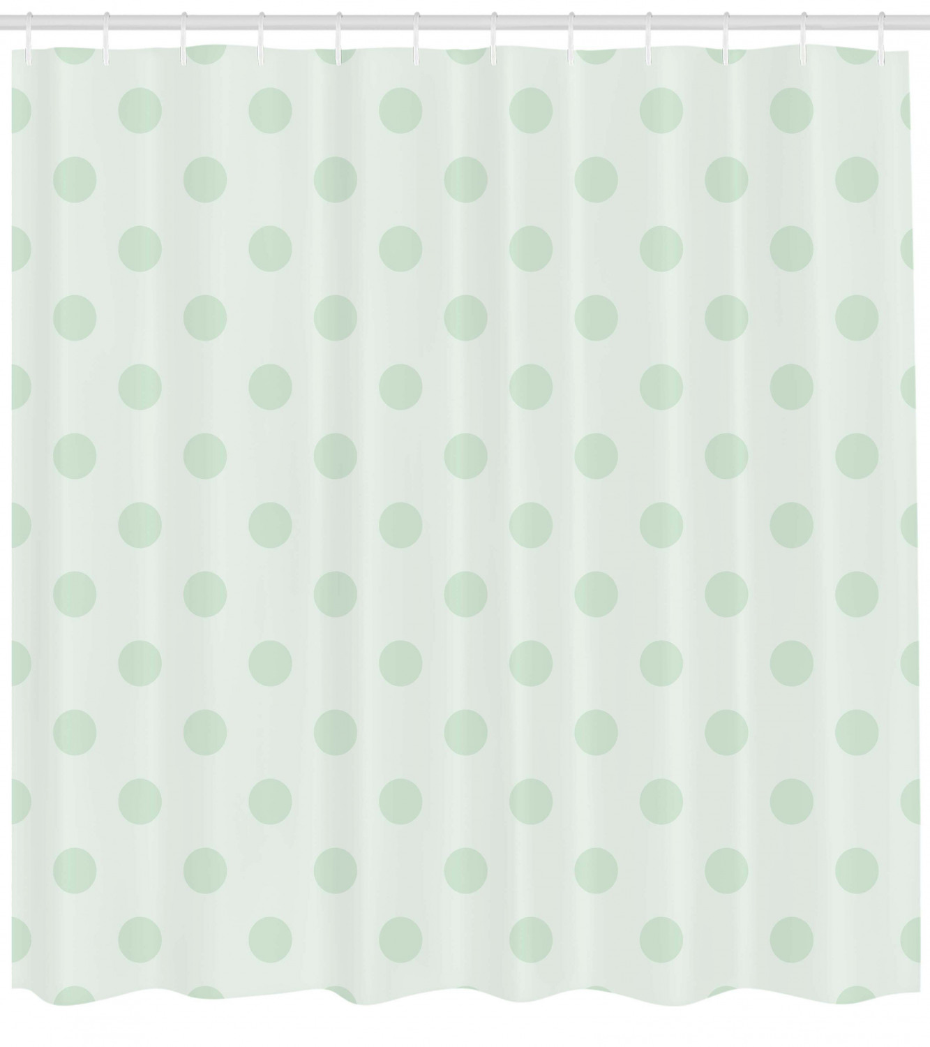 Mint Shower Curtain Classical Vintage Fresh Print for Bathroom