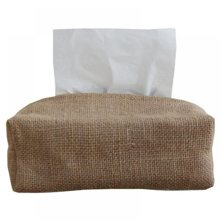 Burlap tissue best sale box cover