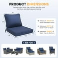thumbnail image 2 of ELPOSUN Outdoor Cushions for Patio Furniture, 24x24 Outdoor Chair Cushions with Waterproof & Fade Resistant Cover, Deep Seat Replacement Patio Cushions with Adjustable Straps & Handle, Navy, 2 of 6