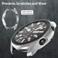 thumbnail image 4 of Case for Samsung Galaxy Watch 3 45mm, [3 Pack] PC Hard Shockproof Anti-Scratch Protective Bumper Shell Protector Cover for Galaxy Watch 3 45mm Smartwatch Accessories(Clear&Black&Sliver,, 4 of 4
