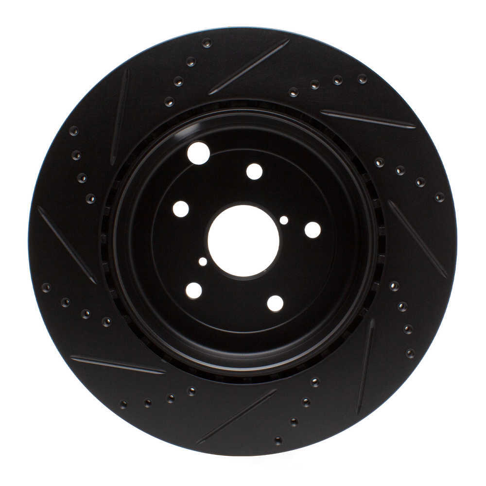 Dynamic Friction Company 633-13042R DFC Brake Rotor - Drilled And Slotted - Black