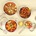 thumbnail image 5 of Vkoocy 6pcs Nonstick Ceramic Cookware Set, Non Stick Pots and Pans Set White Granite pattern, 5 of 9