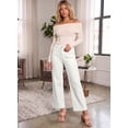thumbnail image 3 of DOKOTOO Women's Wide Leg Jeans Trendy High Waist Stretchy Straight Leg Baggy Loose Denim Ankle Pants with Big Pockets (Plus Sizes Available), 3 of 10
