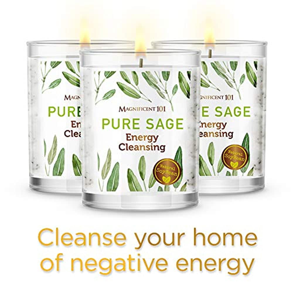 Magnificent 101 Pure Sage Smudge Candles for House Energy Cleansing