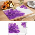 thumbnail image 6 of Purple Gold Placemats Set of 6 Abstract Flower Ombre Aesthetics Paint Place Mats Indoor Wipeable Table Mats Washable Cloth Dining Table Placemats for Kitchen Holiday Party Home Decor 13x19 Inch, 6 of 9