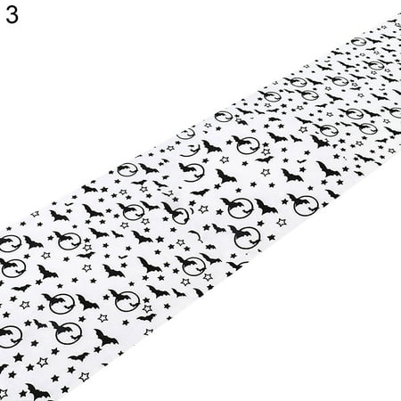 

Welling Spooky Table Runner Heat Insulation Fabric Seasonal Festival Halloween Table Runner Table Decor