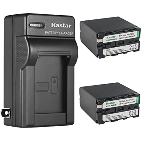 Kastar 2-Pack Battery and AC Wall Charger Replacement for Son CCD-SC65 CCD-TR1 CCD-TR11 CCD-TR1100E CCD-TR12 CCD-TR18 CCD-TR2 CCD-TR200 CCD-TR205 CCD-TR215 CCD-TR2200 CCD-TR2300 CCD-TR280 CCD-TR290