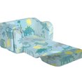 thumbnail image 4 of Play Couch - Foam Padded. Blue Linen Upholstery. Wood Frame. 2, Soft And Delightful. Modern Joy Modular . Cushioned. Linen. Attractive. Decor, 4 of 6