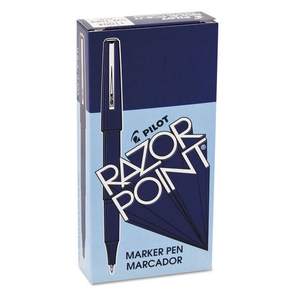 Razor Point Fine Line Porous Point Pen, Stick, Extra-Fine 0.3 Mm, Blue Ink, Blue Barrel, Dozen | Bundle of 5 Dozen
