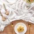 thumbnail image 5 of White Chiffon Table Runner Wedding Decoration Bridal Baby Shower Birthday Party Christmas Thanksgiving Halloween Events Supplies, 5 of 7