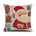 thumbnail image 2 of 4 fundas de cojín con temática navideña, funda de almohada de copo de nieve, funda de almohada navideña, funda de cojín navideña, funda de almohada navideña para sofá (B) oso de fresa Electrónica, 2 of 5