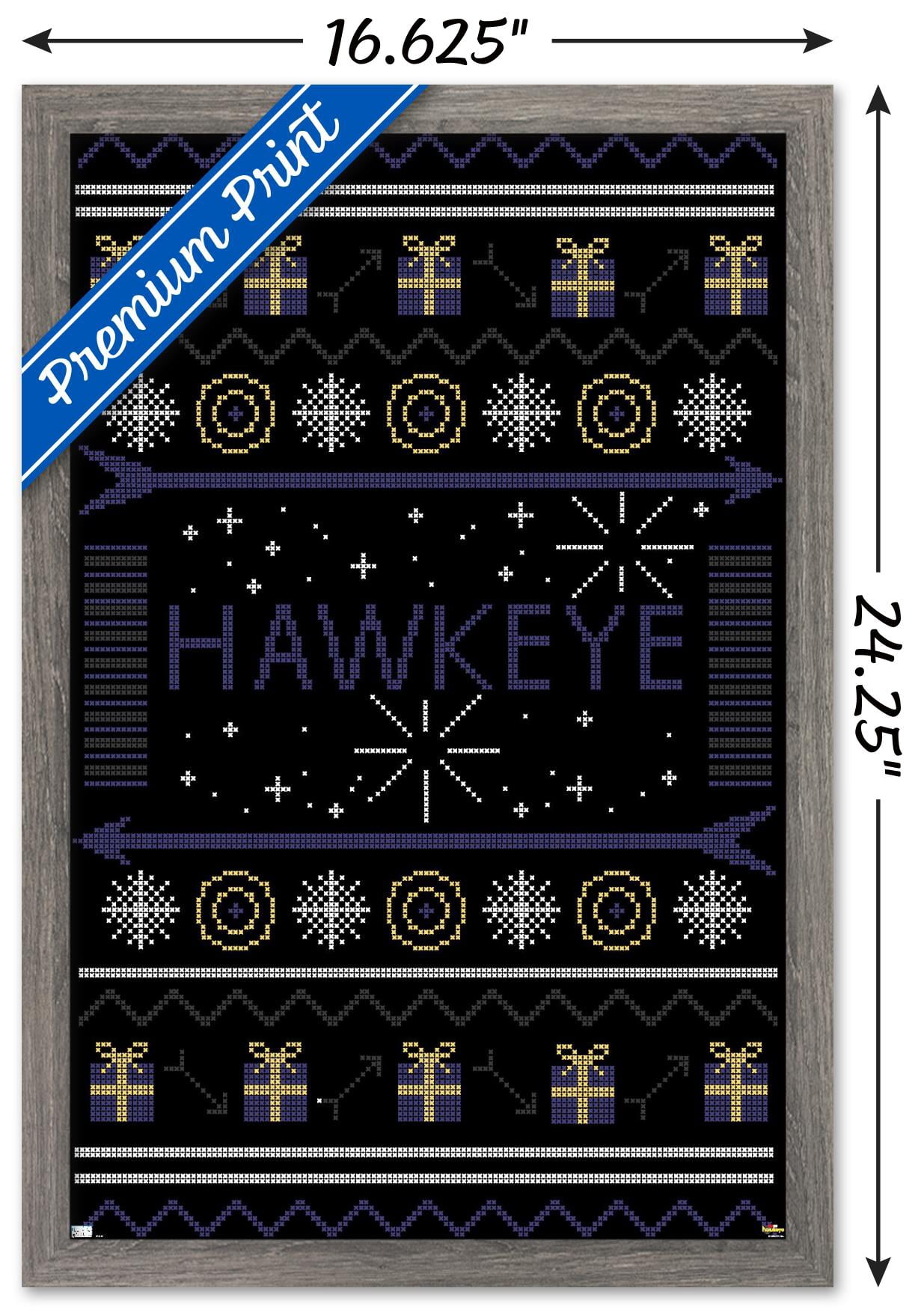 Marvel Hawkeye - Hawkeye Sweater Wall Poster, 14.725" x 22.375", Framed
