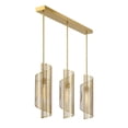 thumbnail image 4 of Hillbourne 3-Light Linear Chandelier in Warm Brass, 4 of 7