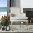 thumbnail image 2 of Baxton Studio Napoleon Chaise d'Appoint en Blanc et Marron, 2 of 7