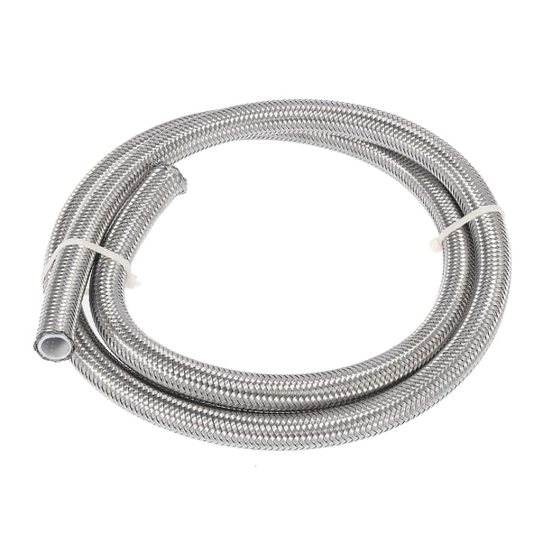 Manguera de aceite combustible Gas AN8 1 Metro PTFE acero Inoxidable Unique Bargains