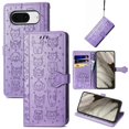 thumbnail image 2 of Flip Case for FOXDOCK Google Pixel 8 ,Catand Dog Embossed PU Leather Flip Cover with Card Slots,Stand, 2 of 6