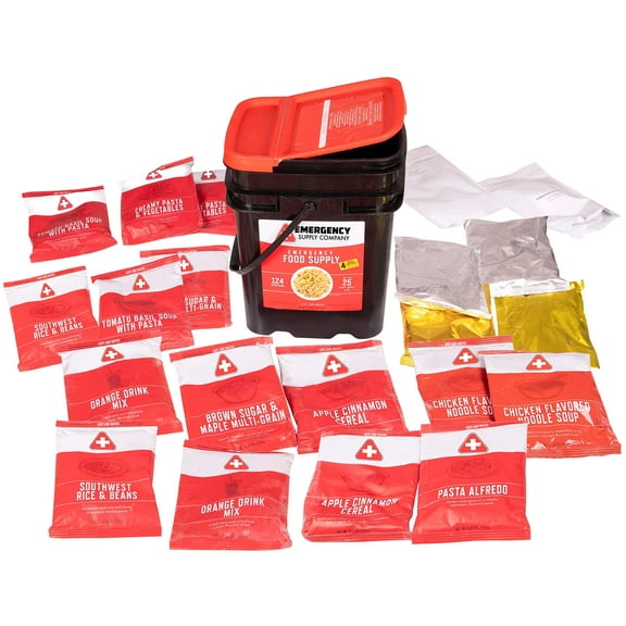 READYWISE - Emergency Food Supply Bucket, 120 Servings, MRE Meal Food Supply, Premade, Freeze Dried Survival Food for Hiking, Adventure & Camping Essentials, Individually Packaged, 25 Year Shelf Life