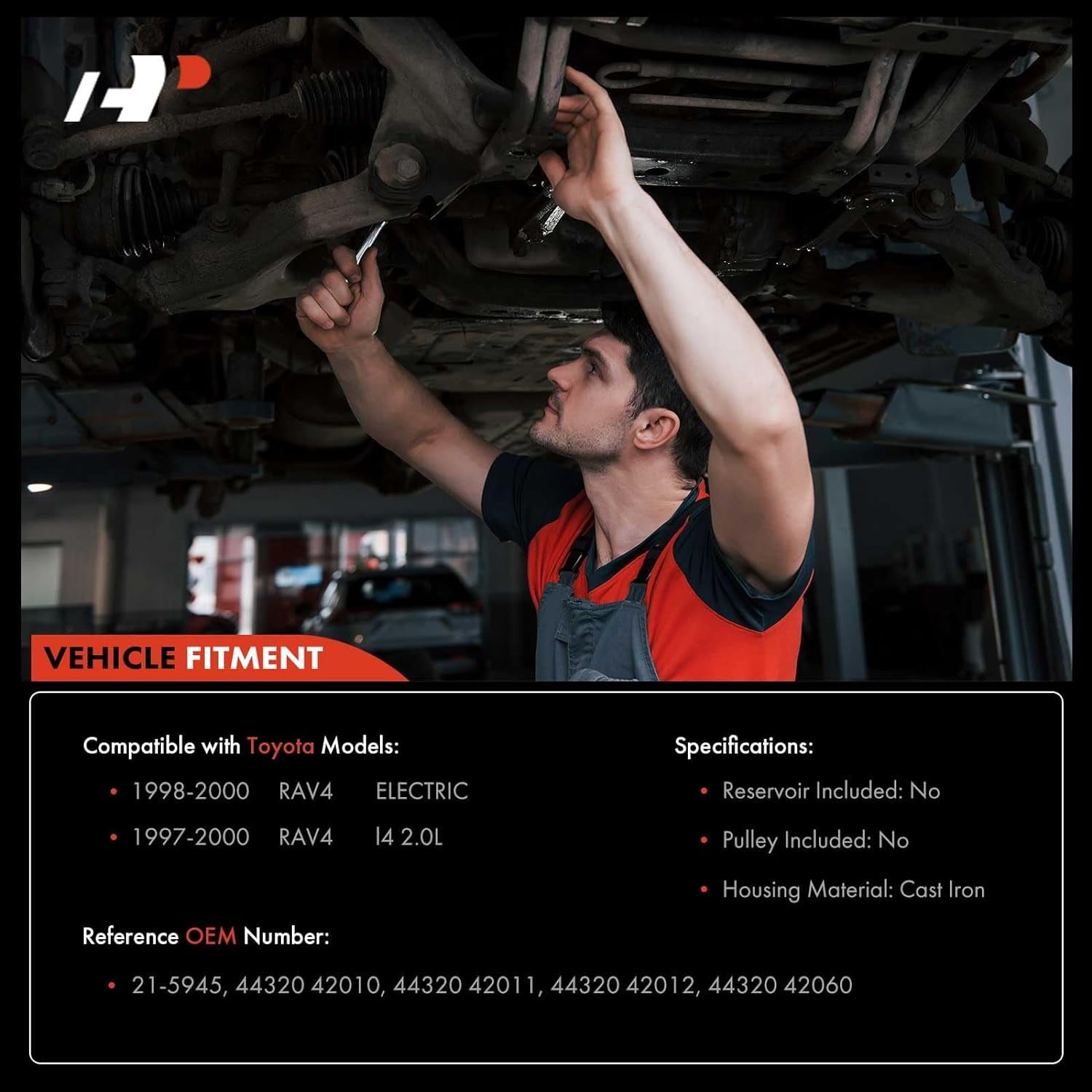 A-Premium Power Steering Pump Replacement for Toyota RAV4 1997-2000
