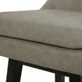 thumbnail image 4 of CHITA 26 inch Upholstered Swivel Faux Leather Counter Bar Stools with Back & Wood Legs, Stone Gray, 4 of 9