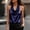 Navy, variant on Women's Linen Blend Tank All Day Comfort Texture Hanging Neck Vest Top Breathable Summer Casual Bohemian Shirts Casual Daily Wear Going Out Tops Summer Sleeveless Tops Going Out Tops