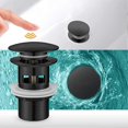 thumbnail image 1 of Sink Drain, Pop-up Sink Drain, Sink Drain with Overflow, Pop Up, Black, 1 of 4
