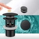 thumbnail image 1 of Sink Drain, Pop-up Sink Drain, Sink Drain with Overflow, Pop Up, Black, 1 of 4
