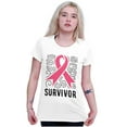 thumbnail image 4 of Survivor Breast Cancer Pink Ribbon Womens Slim Fit Graphic Tee Brisco Brands S, 4 of 5